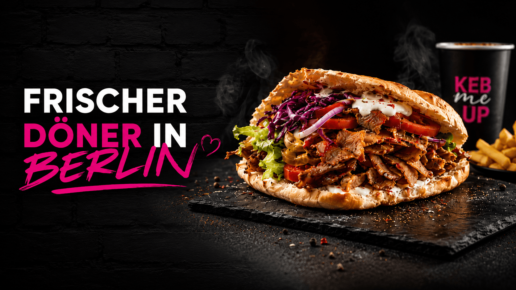 Frischer Döner Kebab bei Keb Me Up Berlin Warschauer Straße